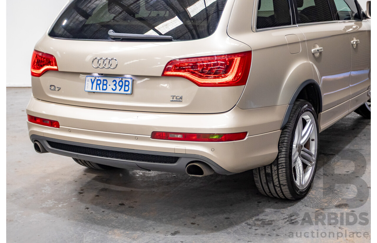 9/2014 Audi Q7 3.0 TDI Quattro S-Line Pack (AWD) MY14 4d Wagon Bahia Beige Turbo Diesel V6 3.0L - 7 Seater