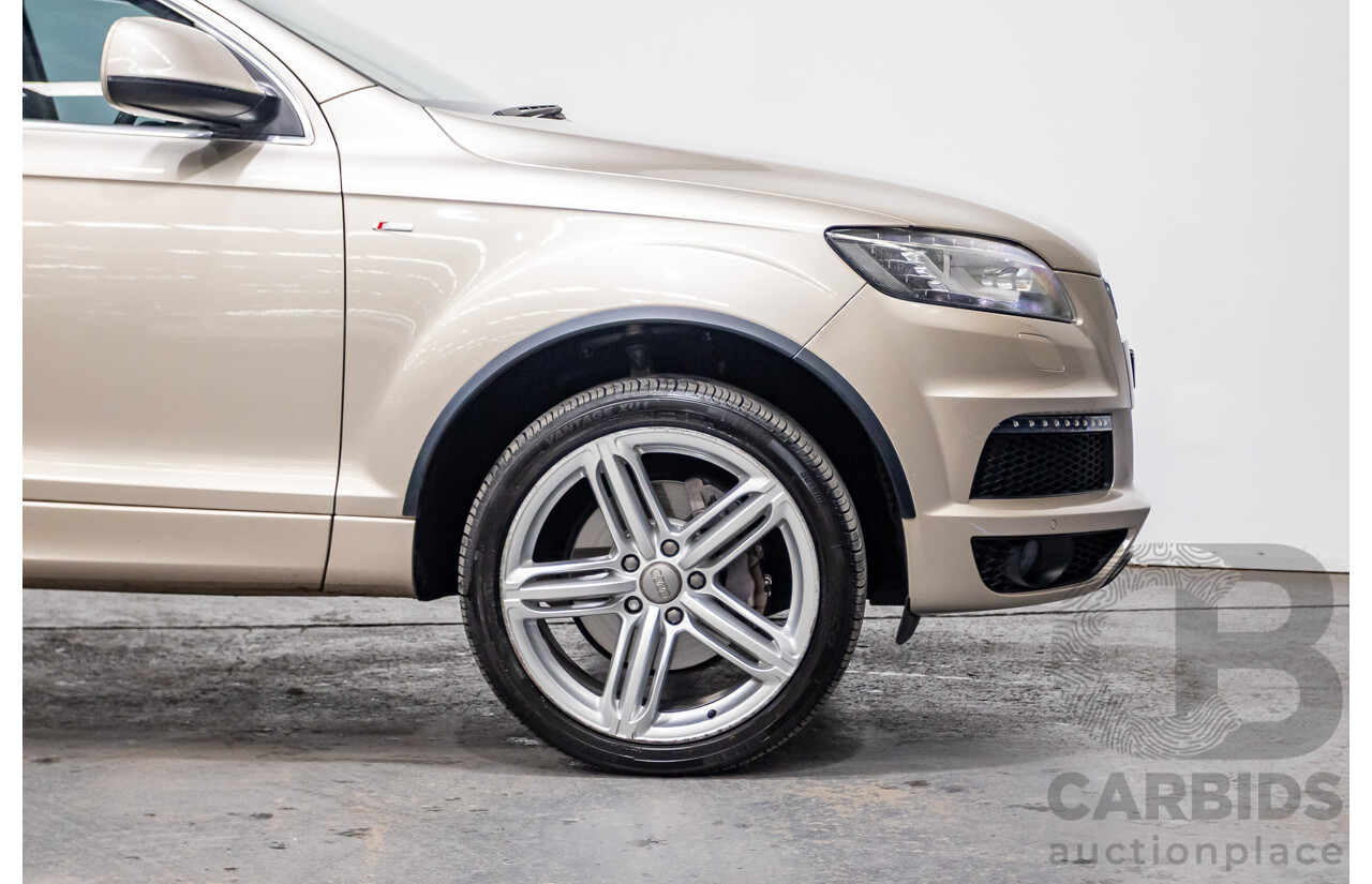 9/2014 Audi Q7 3.0 TDI Quattro S-Line Pack (AWD) MY14 4d Wagon Bahia Beige Turbo Diesel V6 3.0L - 7 Seater