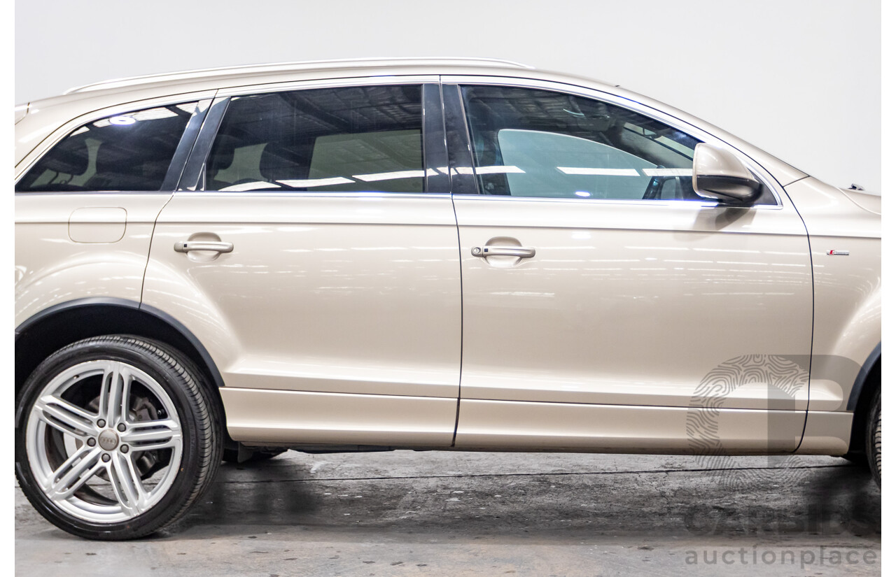 9/2014 Audi Q7 3.0 TDI Quattro S-Line Pack (AWD) MY14 4d Wagon Bahia Beige Turbo Diesel V6 3.0L - 7 Seater