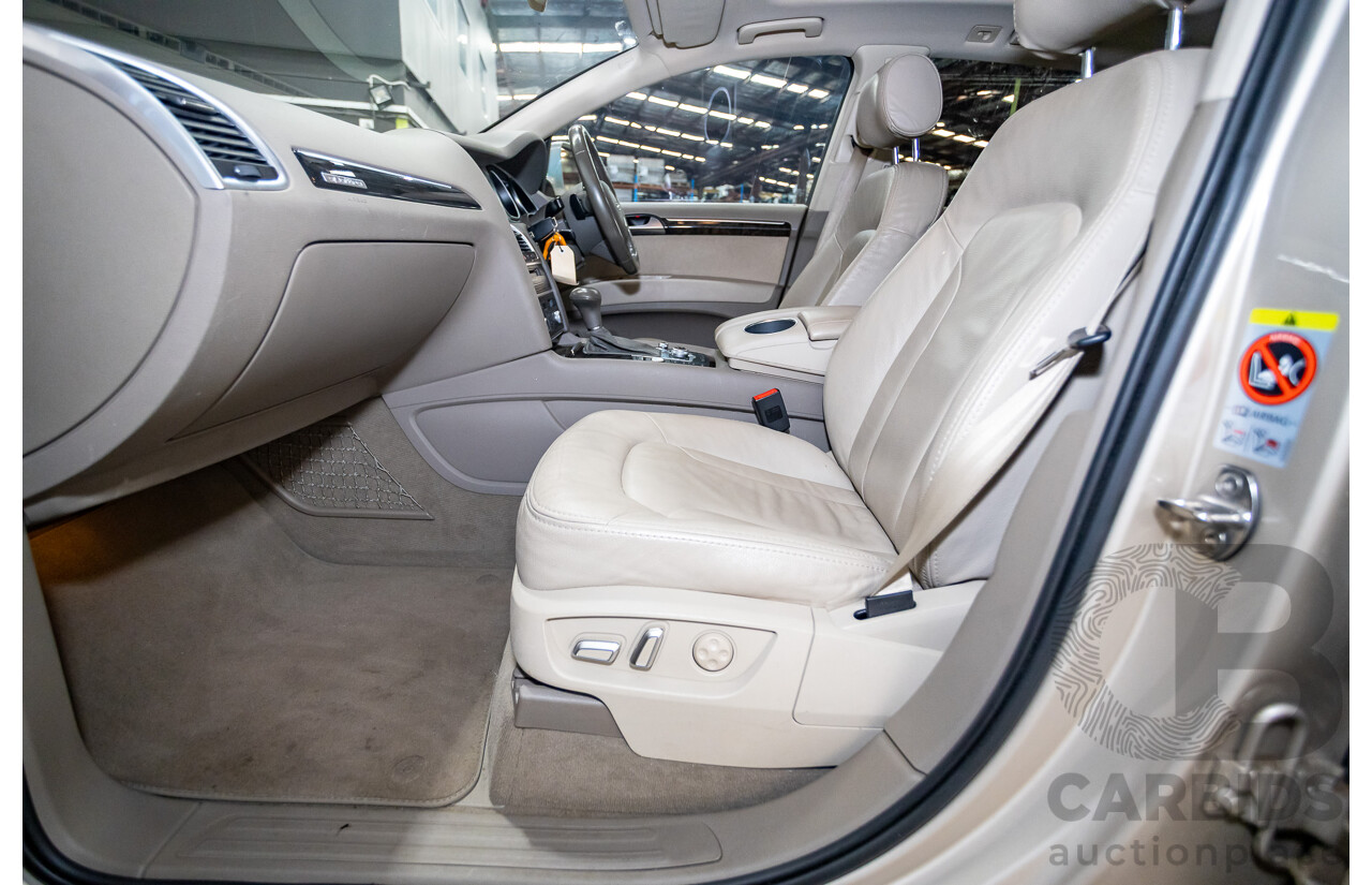 9/2014 Audi Q7 3.0 TDI Quattro S-Line Pack (AWD) MY14 4d Wagon Bahia Beige Turbo Diesel V6 3.0L - 7 Seater