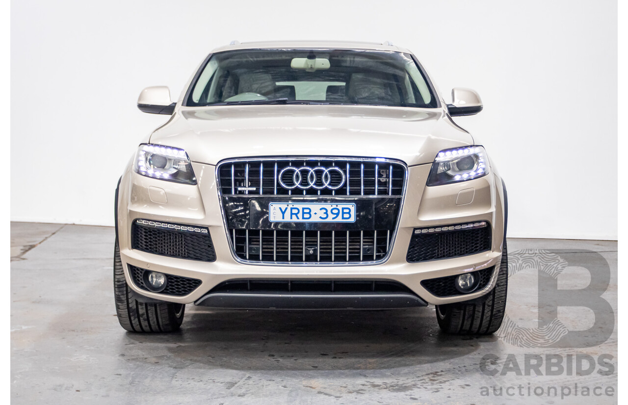 9/2014 Audi Q7 3.0 TDI Quattro S-Line Pack (AWD) MY14 4d Wagon Bahia Beige Turbo Diesel V6 3.0L - 7 Seater