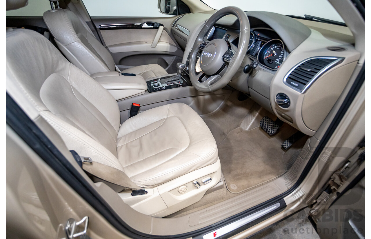 9/2014 Audi Q7 3.0 TDI Quattro S-Line Pack (AWD) MY14 4d Wagon Bahia Beige Turbo Diesel V6 3.0L - 7 Seater