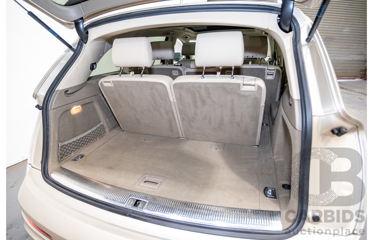 9/2014 Audi Q7 3.0 TDI Quattro S-Line Pack (AWD) MY14 4d Wagon Bahia Beige Turbo Diesel V6 3.0L - 7 Seater
