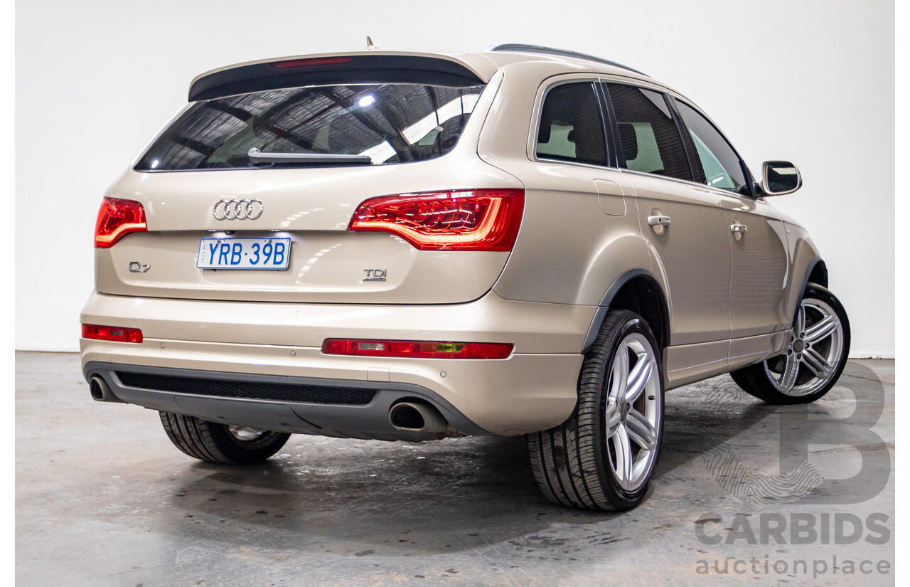 9/2014 Audi Q7 3.0 TDI Quattro S-Line Pack (AWD) MY14 4d Wagon Bahia Beige Turbo Diesel V6 3.0L - 7 Seater
