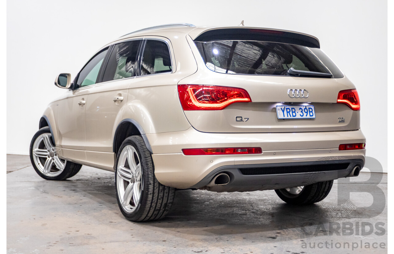 9/2014 Audi Q7 3.0 TDI Quattro S-Line Pack (AWD) MY14 4d Wagon Bahia Beige Turbo Diesel V6 3.0L - 7 Seater