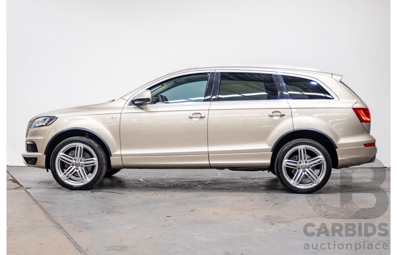 9/2014 Audi Q7 3.0 TDI Quattro S-Line Pack (AWD) MY14 4d Wagon Bahia Beige Turbo Diesel V6 3.0L - 7 Seater