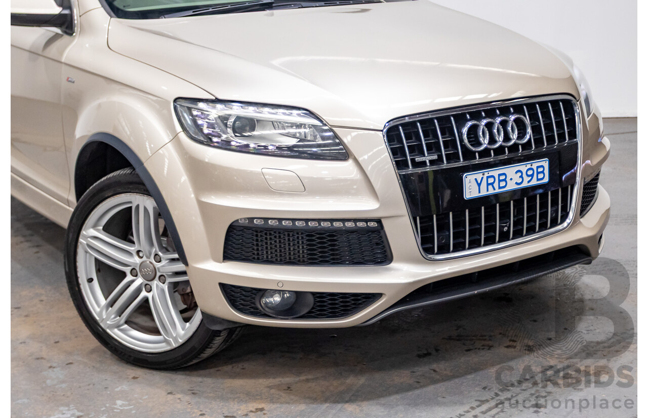 9/2014 Audi Q7 3.0 TDI Quattro S-Line Pack (AWD) MY14 4d Wagon Bahia Beige Turbo Diesel V6 3.0L - 7 Seater