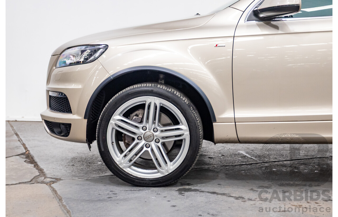 9/2014 Audi Q7 3.0 TDI Quattro S-Line Pack (AWD) MY14 4d Wagon Bahia Beige Turbo Diesel V6 3.0L - 7 Seater