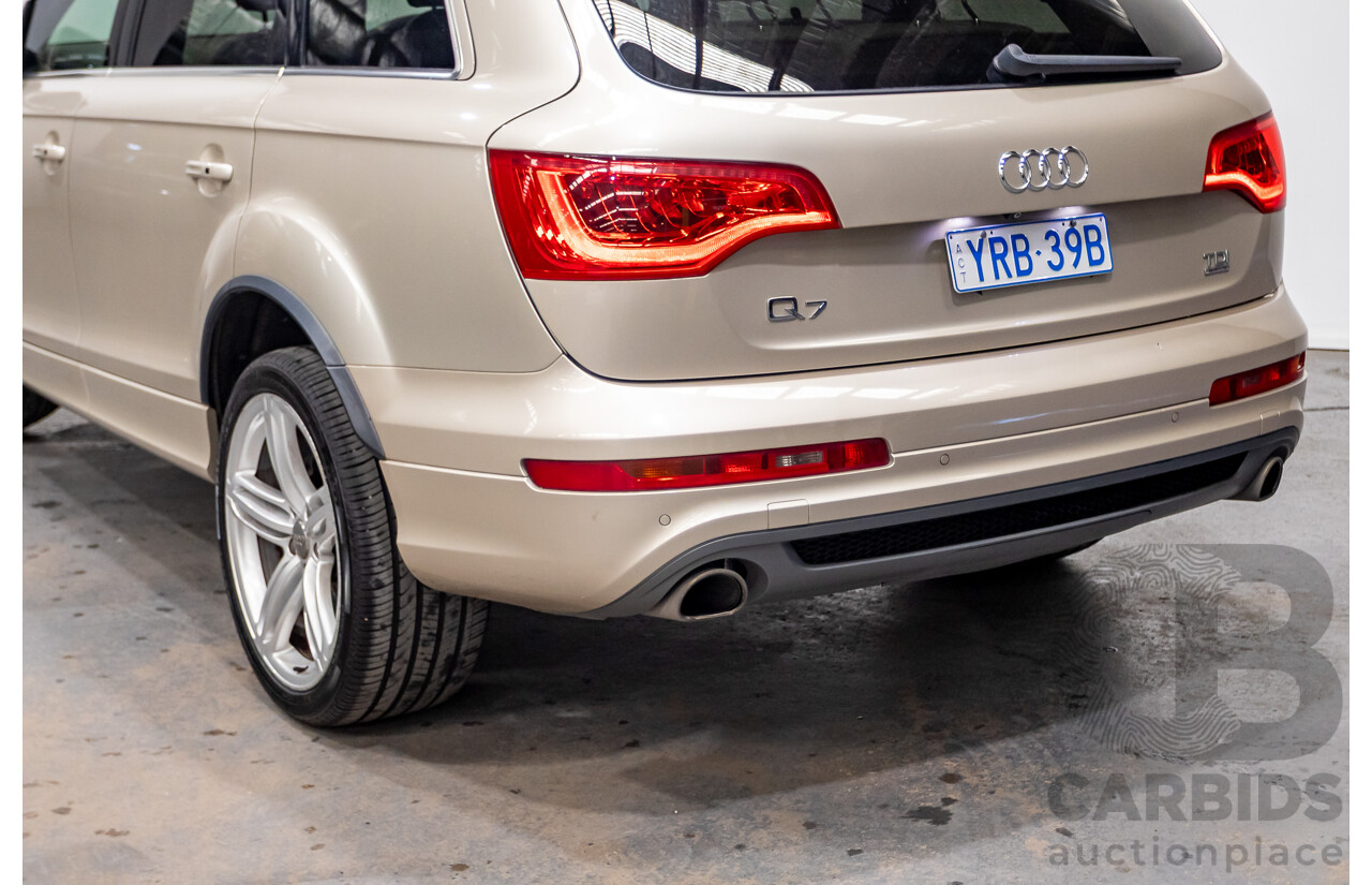9/2014 Audi Q7 3.0 TDI Quattro S-Line Pack (AWD) MY14 4d Wagon Bahia Beige Turbo Diesel V6 3.0L - 7 Seater