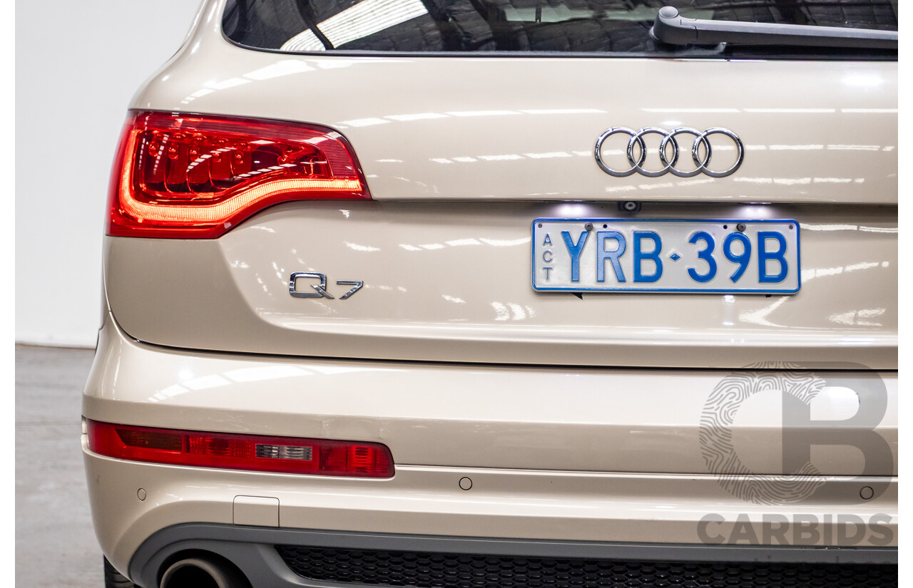 9/2014 Audi Q7 3.0 TDI Quattro S-Line Pack (AWD) MY14 4d Wagon Bahia Beige Turbo Diesel V6 3.0L - 7 Seater