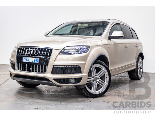 9/2014 Audi Q7 3.0 TDI Quattro S-Line Pack (AWD) MY14 4d Wagon Bahia Beige Turbo Diesel V6 3.0L - 7 Seater