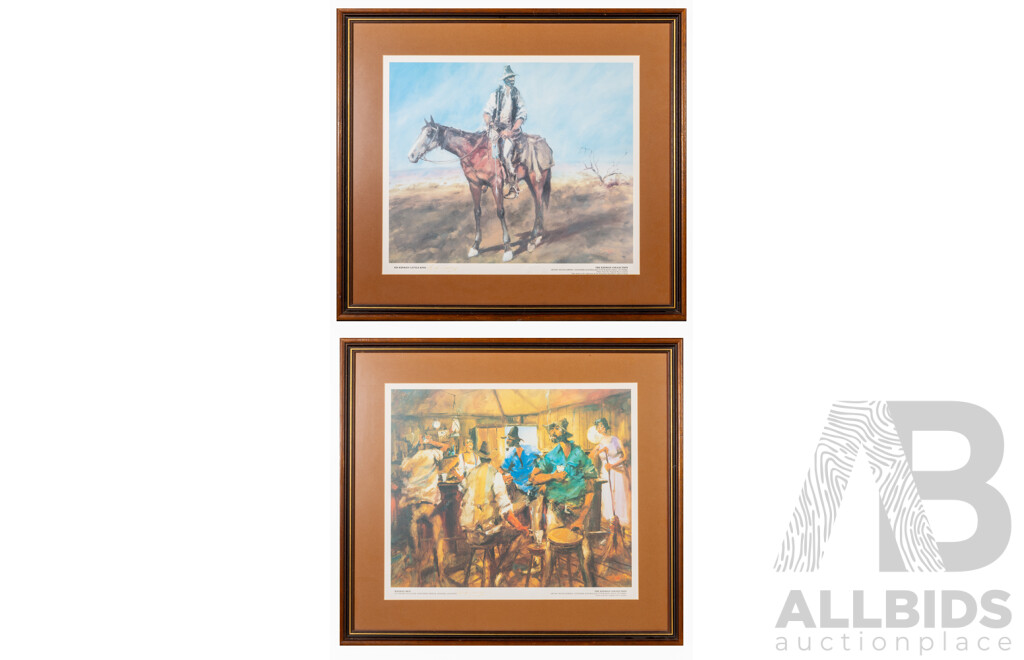 Hugh Sawrey, (20th Century, Australian, 1919-1999), Sid Kidman Cattle King & Kidman King, Pair of Quality Reproduction Prints From Original Oils on Canvas, 59 x 66 cm (frames) (2)
