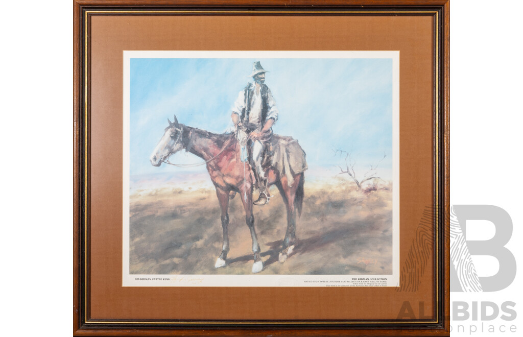 Hugh Sawrey, (20th Century, Australian, 1919-1999), Sid Kidman Cattle King & Kidman King, Pair of Quality Reproduction Prints From Original Oils on Canvas, 59 x 66 cm (frames) (2)