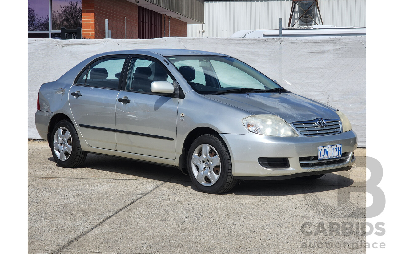 12/2005 Toyota Corolla Ascent ZZE122R 4d Sedan Silver 1.8L