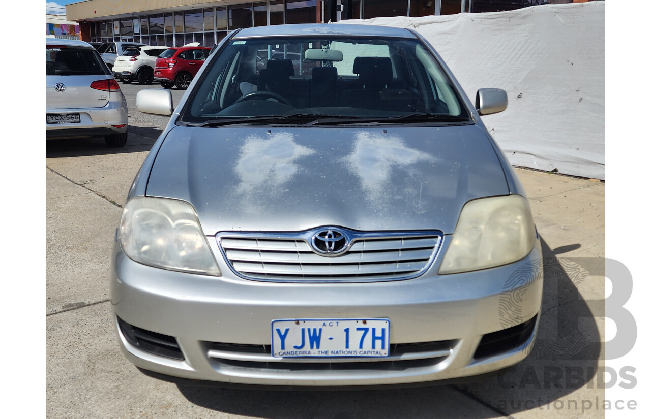 12/2005 Toyota Corolla Ascent ZZE122R 4d Sedan Silver 1.8L