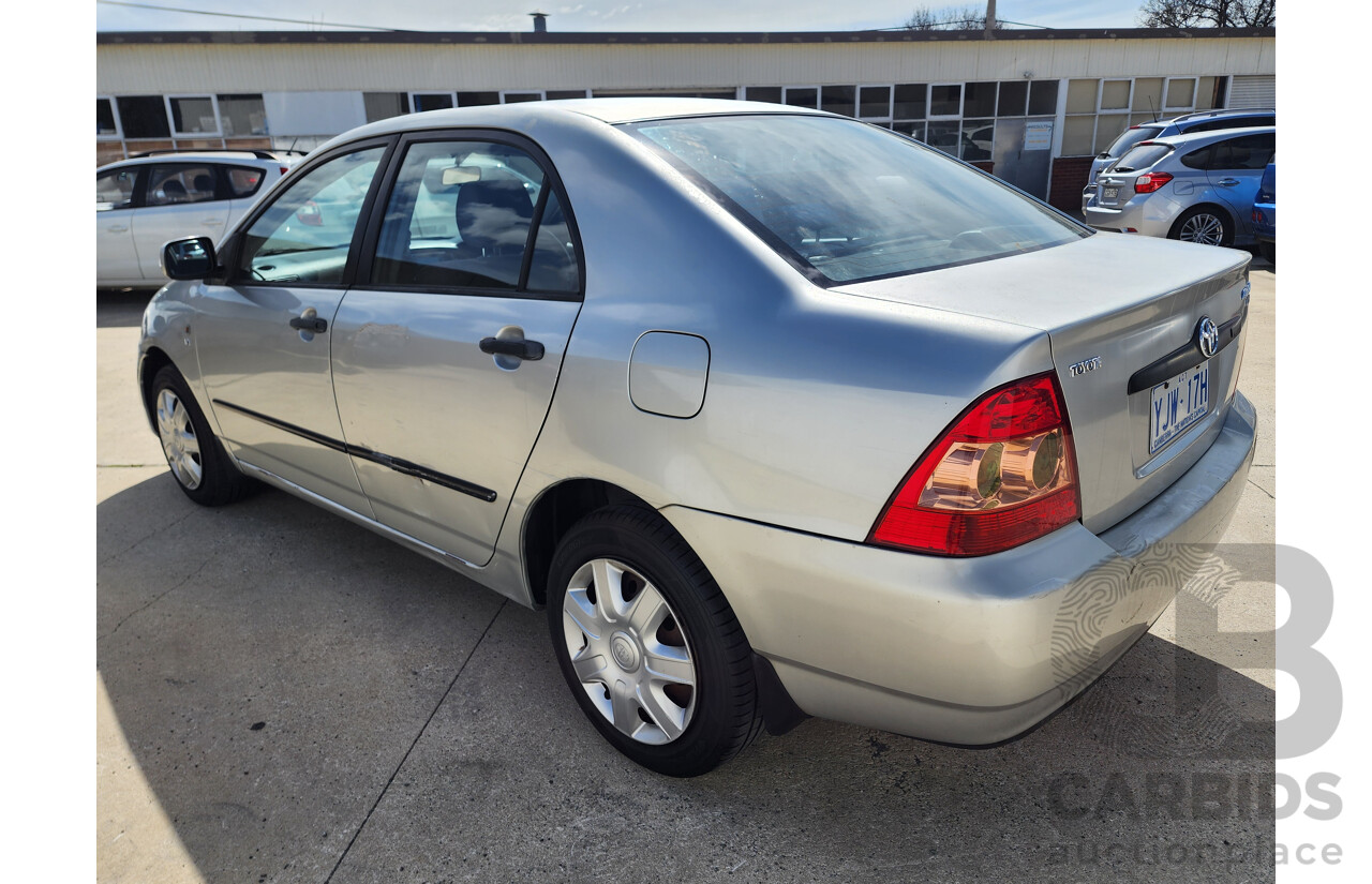 12/2005 Toyota Corolla Ascent ZZE122R 4d Sedan Silver 1.8L