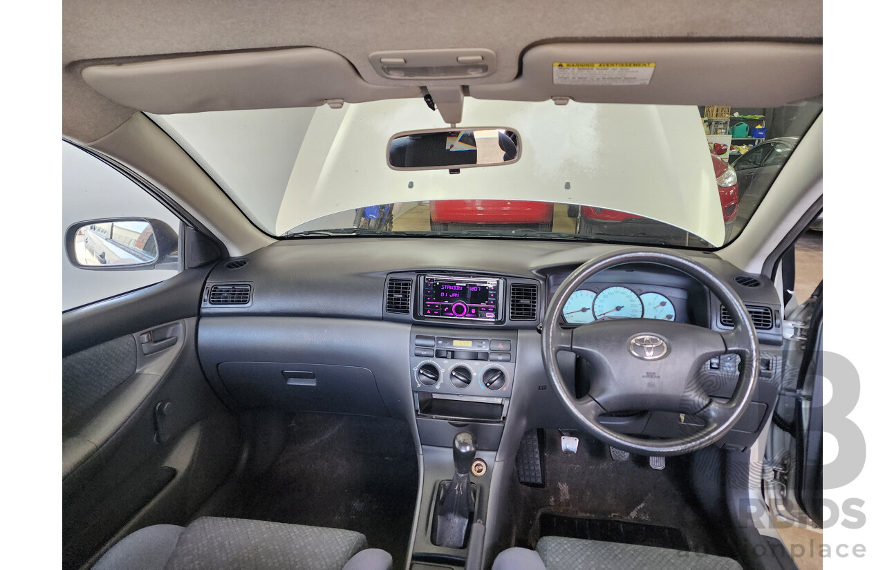 12/2005 Toyota Corolla Ascent ZZE122R 4d Sedan Silver 1.8L