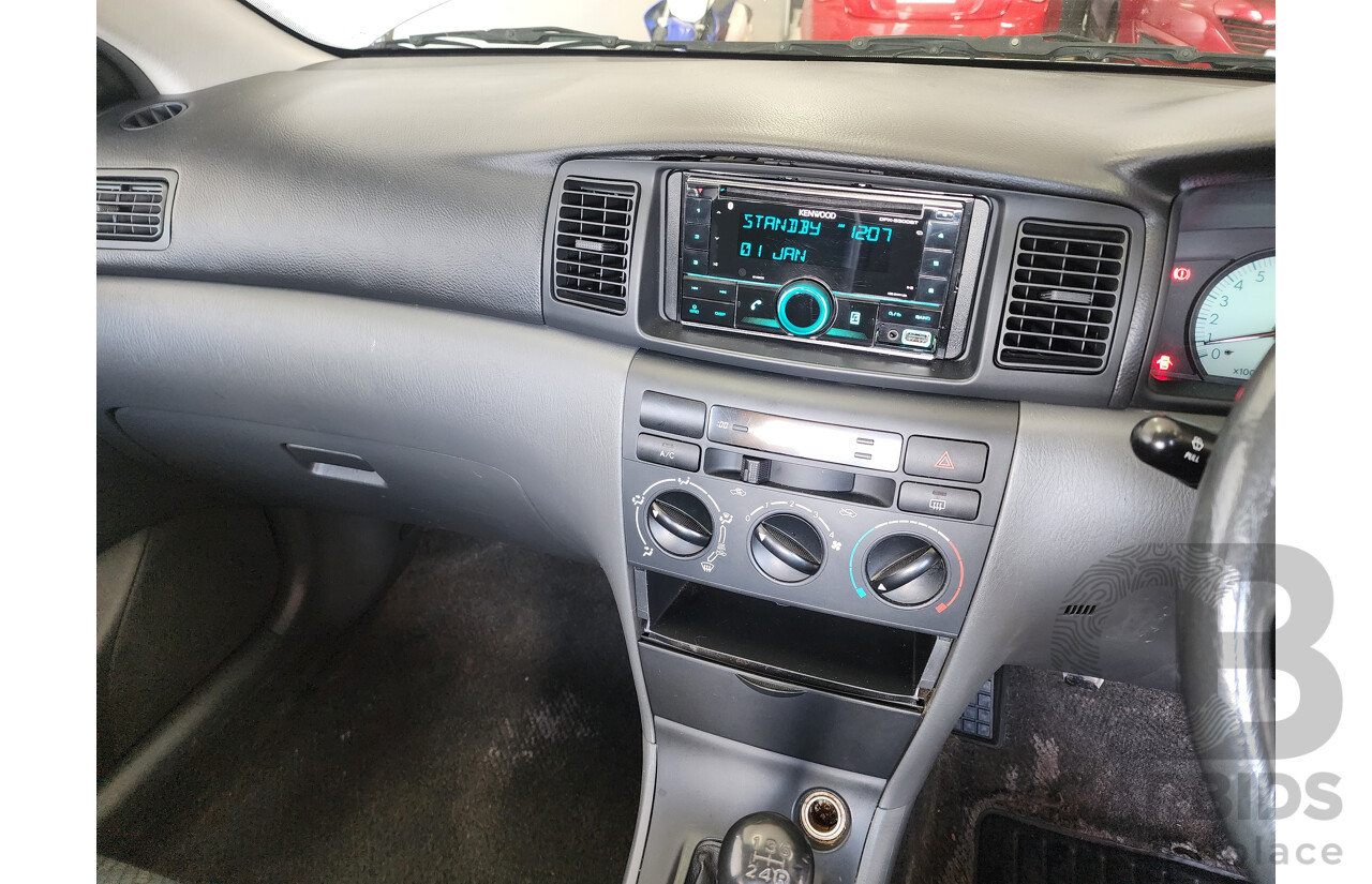 12/2005 Toyota Corolla Ascent ZZE122R 4d Sedan Silver 1.8L