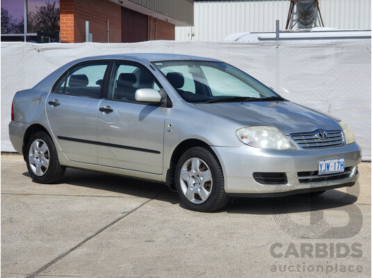 12/2005 Toyota Corolla Ascent ZZE122R 4d Sedan Silver 1.8L