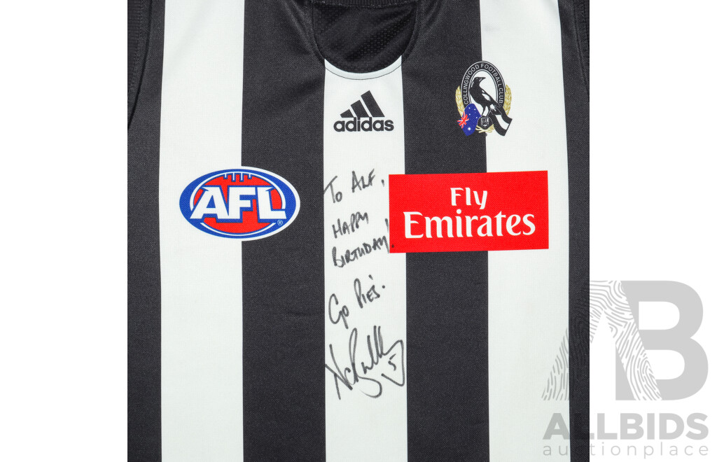 Collingwood Football Club Framed Signed Guernsey with Personalised Inscription