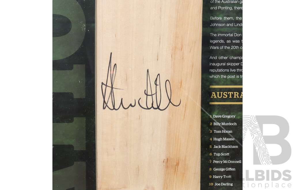 Steve Smith “National Honour” Limited Edition Signed Framed Cricket Bat, Australia’s 45th Test Captain