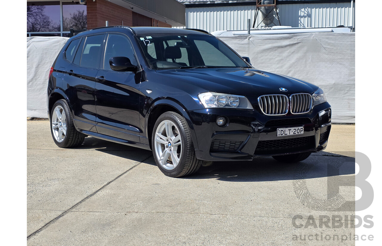 10/2011 BMW X3 Xdrive 30d M-Sport Pack (AWD) F25 4d Wagon Carbon Black Metallic Turbo Diesel 3.0L