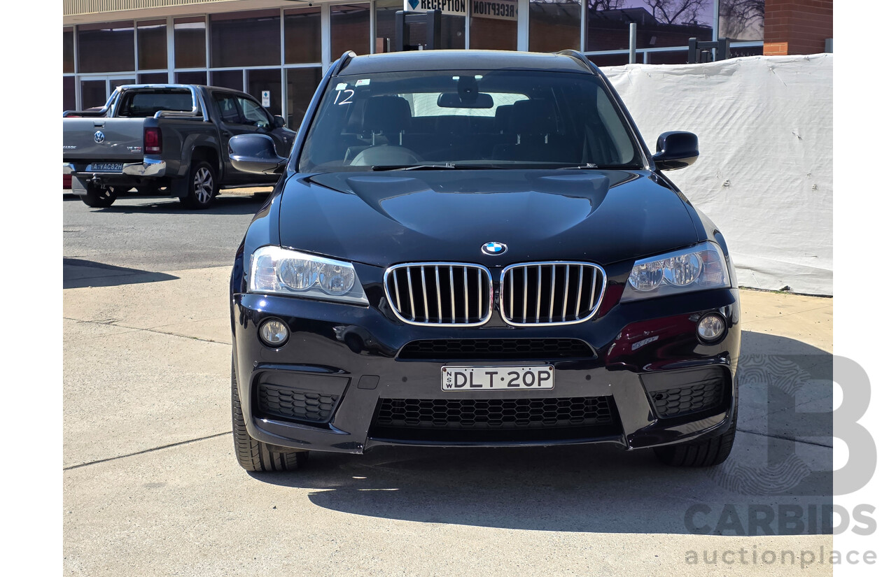 10/2011 BMW X3 Xdrive 30d M-Sport Pack (AWD) F25 4d Wagon Carbon Black Metallic Turbo Diesel 3.0L