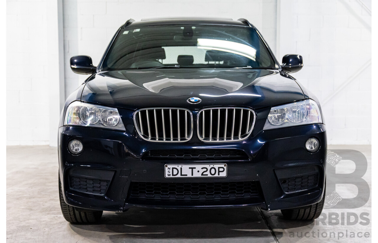10/2011 BMW X3 Xdrive 30d M-Sport (AWD) F25 4d Wagon Carbon Black Metallic Turbo Diesel 3.0L
