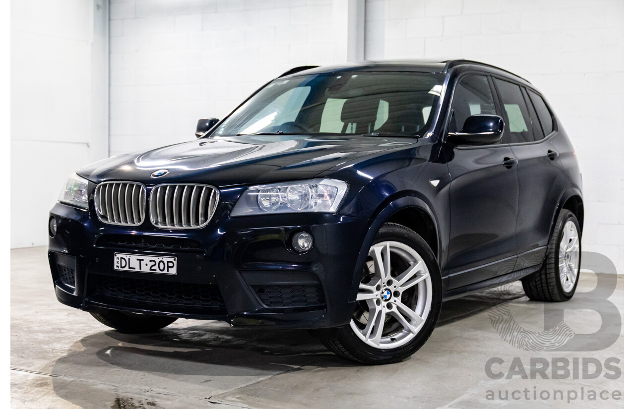 10/2011 BMW X3 Xdrive 30d M-Sport (AWD) F25 4d Wagon Carbon Black Metallic Turbo Diesel 3.0L