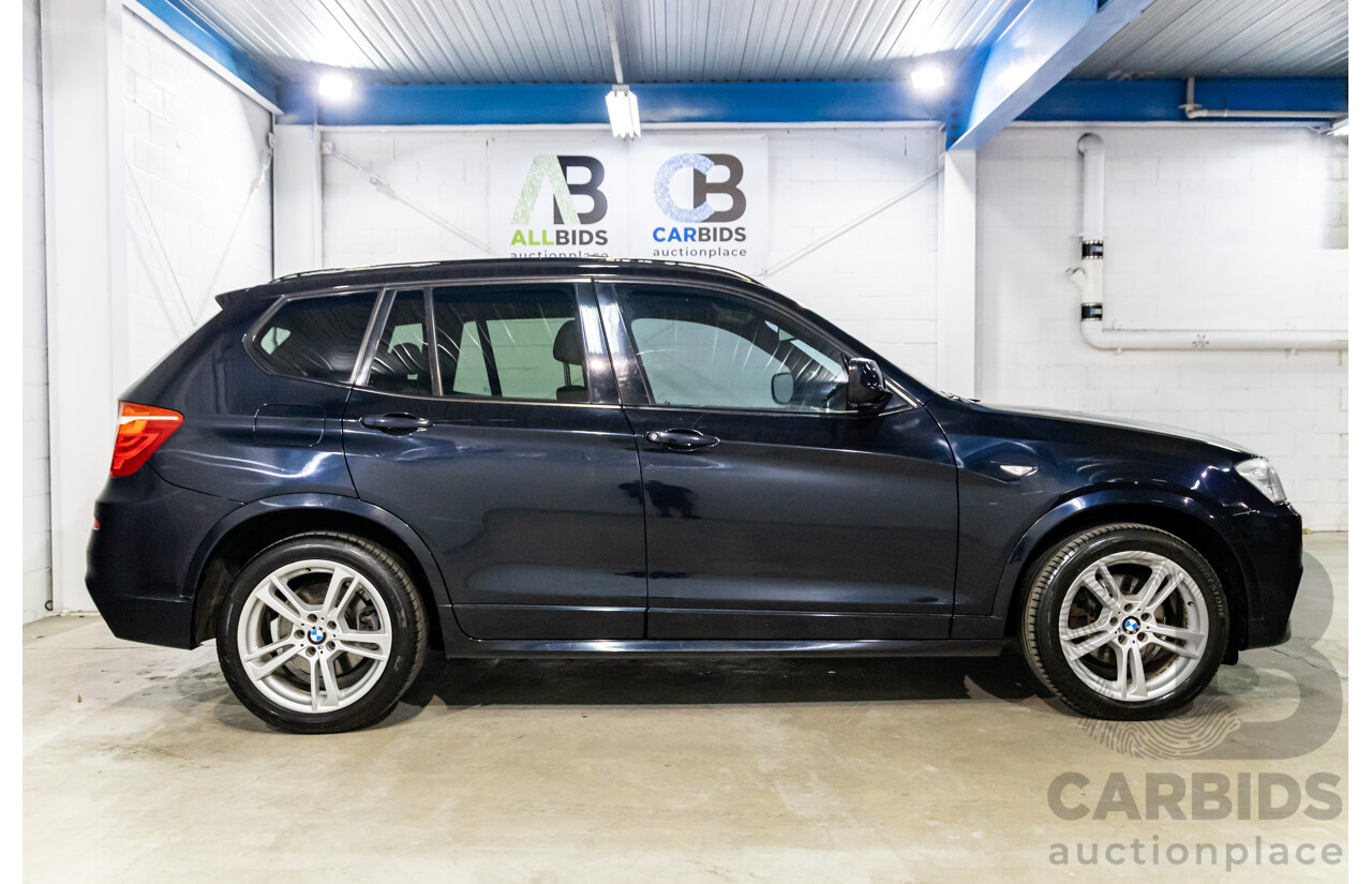 10/2011 BMW X3 Xdrive 30d M-Sport (AWD) F25 4d Wagon Carbon Black Metallic Turbo Diesel 3.0L