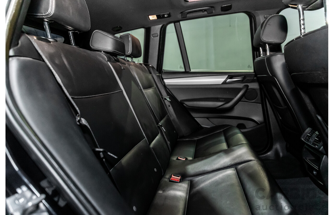 10/2011 BMW X3 Xdrive 30d M-Sport (AWD) F25 4d Wagon Carbon Black Metallic Turbo Diesel 3.0L