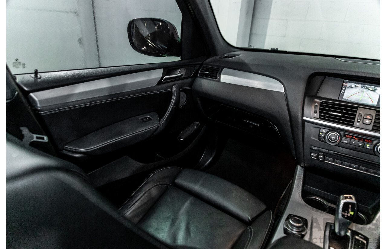 10/2011 BMW X3 Xdrive 30d M-Sport (AWD) F25 4d Wagon Carbon Black Metallic Turbo Diesel 3.0L