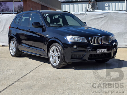 10/2011 BMW X3 Xdrive 30d M-Sport Pack (AWD) F25 4d Wagon Carbon Black Metallic Turbo Diesel 3.0L