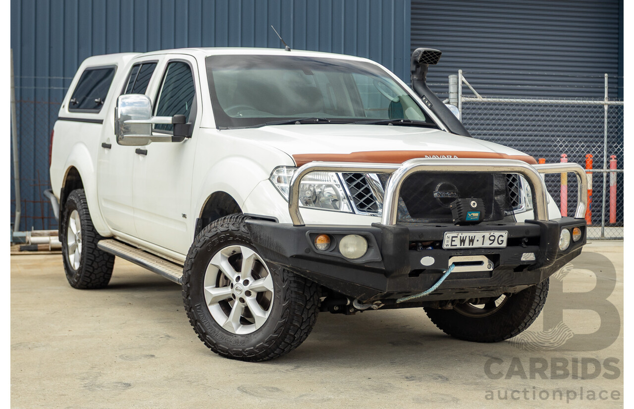 02/2014 Nissan Navara ST-X 550 (4x4) D40 MY13 Dual Cab Utility White Turbo Diesel V6 3.0L
