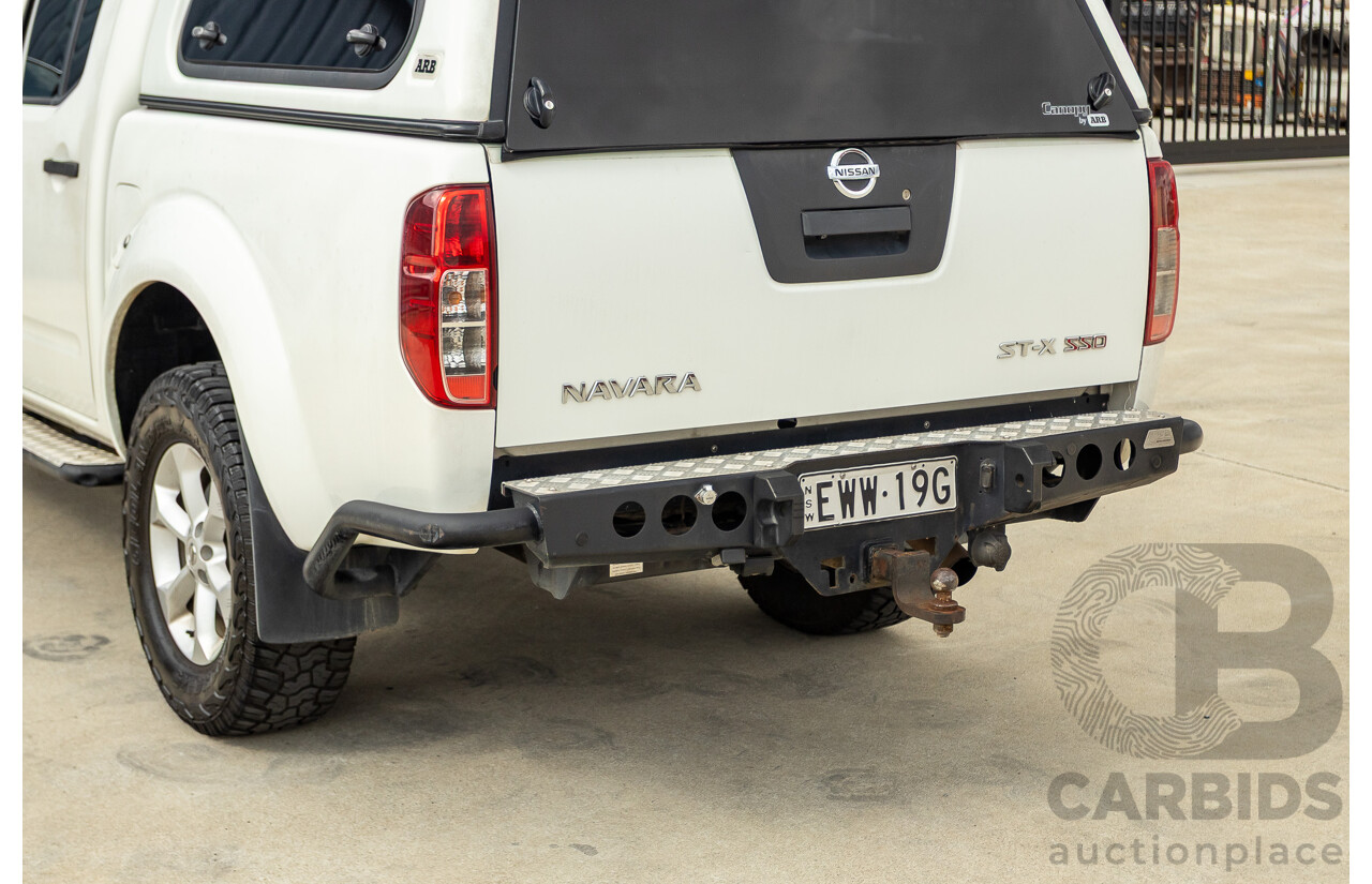 02/2014 Nissan Navara ST-X 550 (4x4) D40 MY13 Dual Cab Utility White Turbo Diesel V6 3.0L