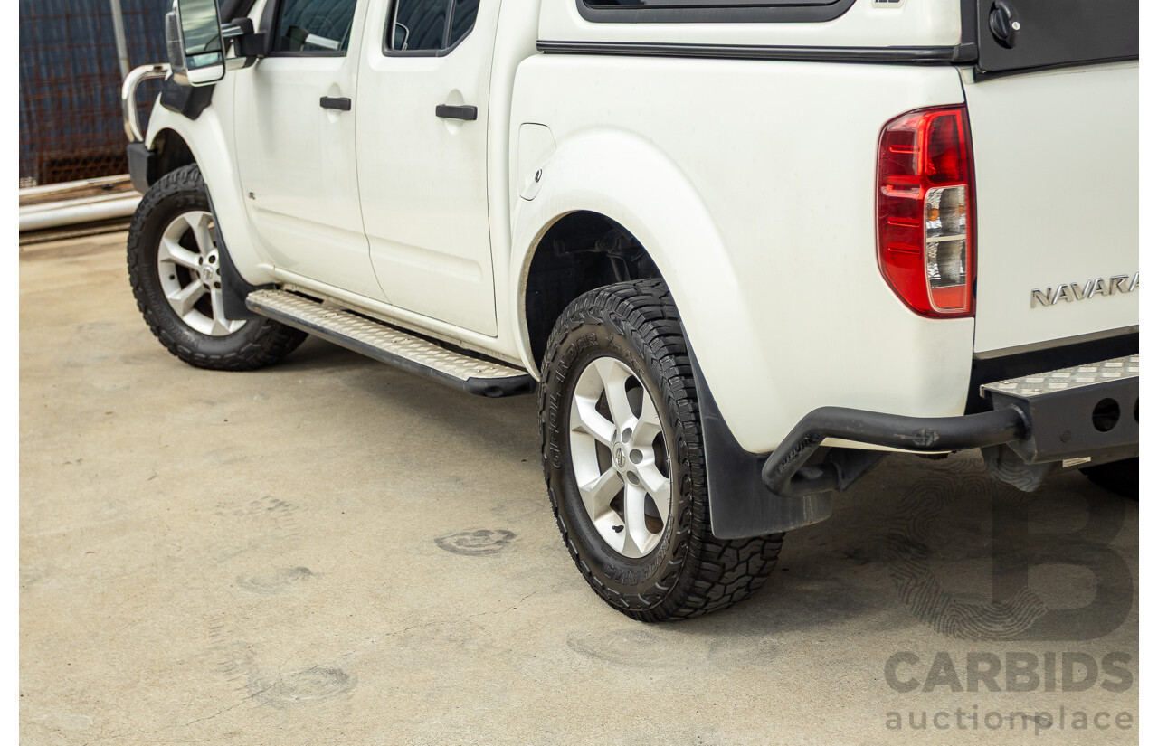 02/2014 Nissan Navara ST-X 550 (4x4) D40 MY13 Dual Cab Utility White Turbo Diesel V6 3.0L