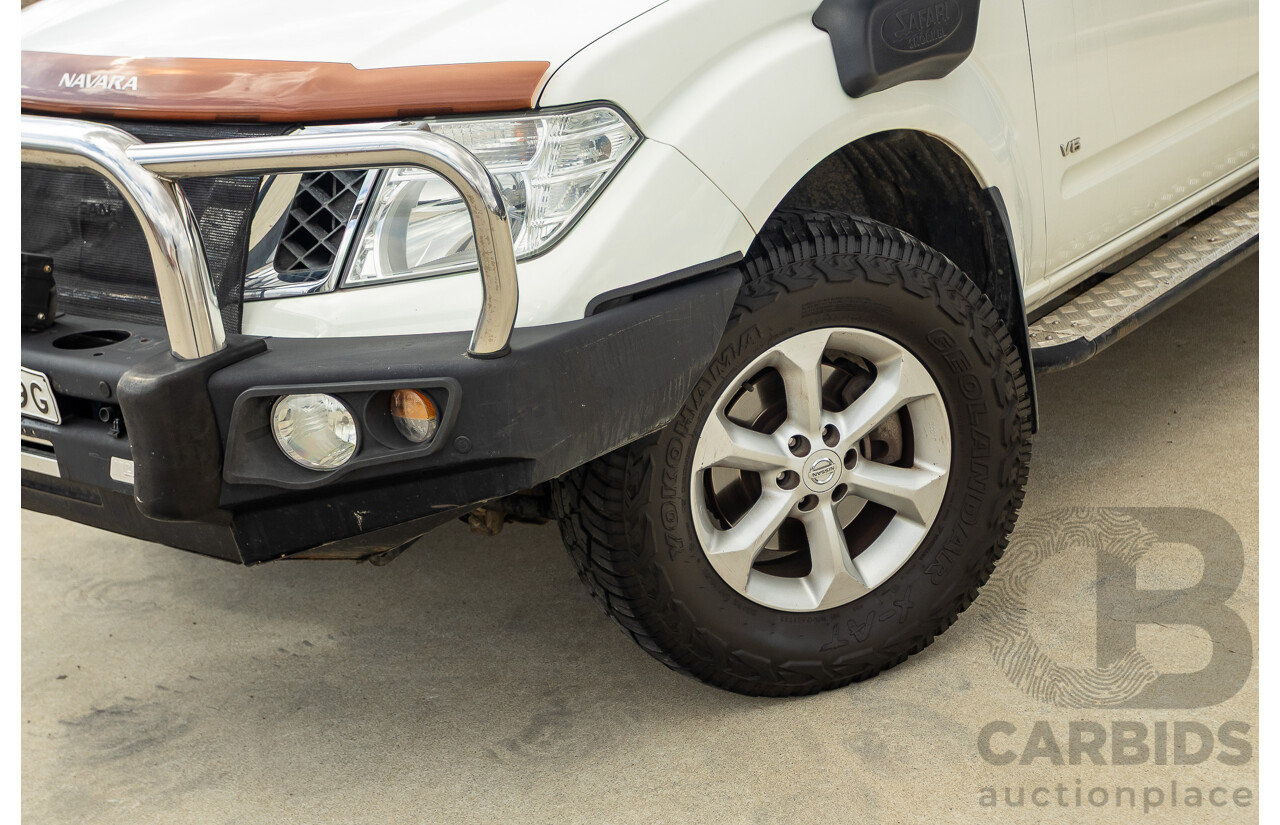 02/2014 Nissan Navara ST-X 550 (4x4) D40 MY13 Dual Cab Utility White Turbo Diesel V6 3.0L