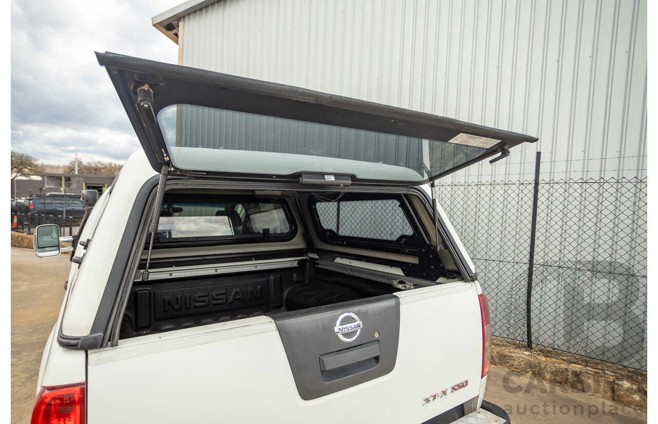 02/2014 Nissan Navara ST-X 550 (4x4) D40 MY13 Dual Cab Utility White Turbo Diesel V6 3.0L