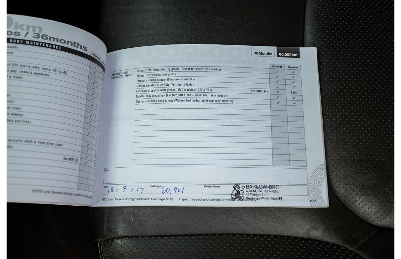 02/2014 Nissan Navara ST-X 550 (4x4) D40 MY13 Dual Cab Utility White Turbo Diesel V6 3.0L