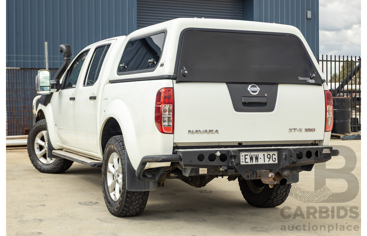 02/2014 Nissan Navara ST-X 550 (4x4) D40 MY13 Dual Cab Utility White Turbo Diesel V6 3.0L