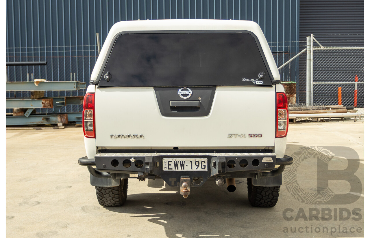 02/2014 Nissan Navara ST-X 550 (4x4) D40 MY13 Dual Cab Utility White Turbo Diesel V6 3.0L
