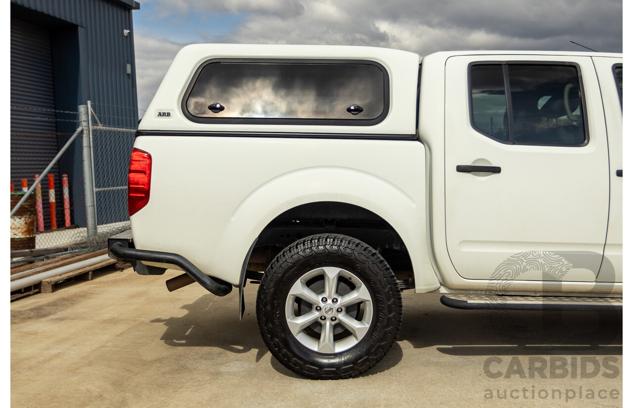 02/2014 Nissan Navara ST-X 550 (4x4) D40 MY13 Dual Cab Utility White Turbo Diesel V6 3.0L