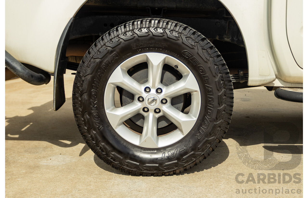 02/2014 Nissan Navara ST-X 550 (4x4) D40 MY13 Dual Cab Utility White Turbo Diesel V6 3.0L