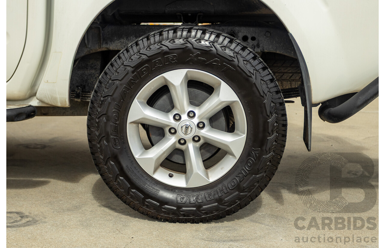 02/2014 Nissan Navara ST-X 550 (4x4) D40 MY13 Dual Cab Utility White Turbo Diesel V6 3.0L