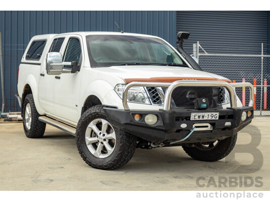 02/2014 Nissan Navara ST-X 550 (4x4) D40 MY13 Dual Cab Utility White Turbo Diesel V6 3.0L