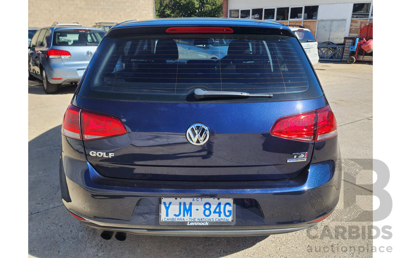 4/2013 Volkswagen Golf 90 TSI AU 5d Hatchback Blue 1.4L