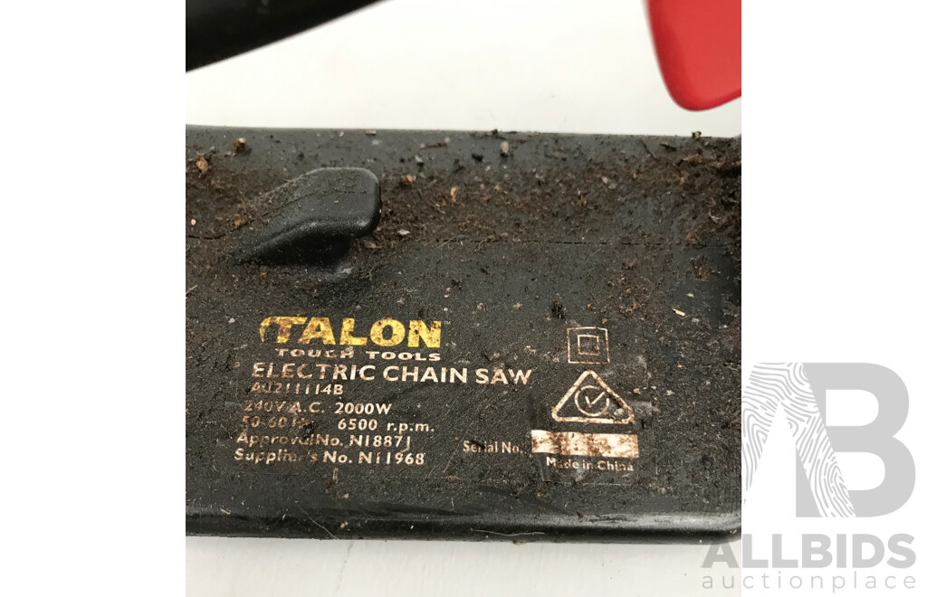Talon Black Hawk 14 Electric Chain Saw