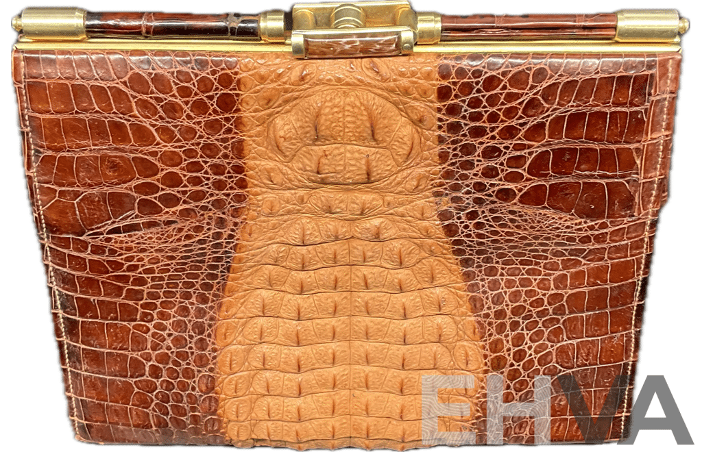 Crocodile Skin Vintage Hand Bag