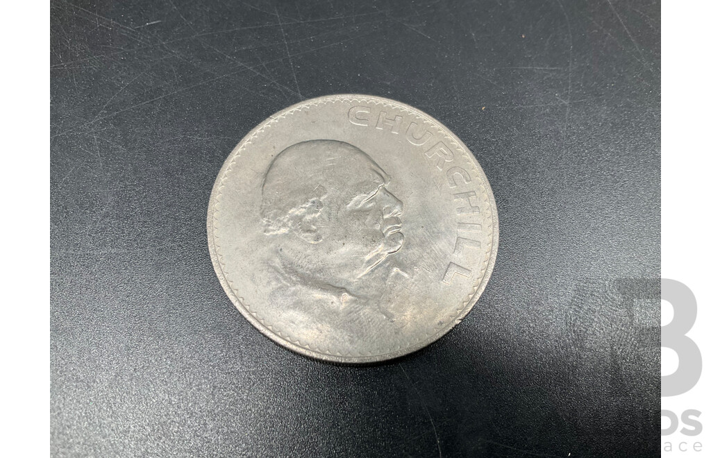 Australian and UK Coins and Note, Including Australian $1 Note and Coins, Australian Florin 1946, Australian Shilling Coins 1959,1961,  UK Pence 1970 and Threepence 1942 - Lot of 13