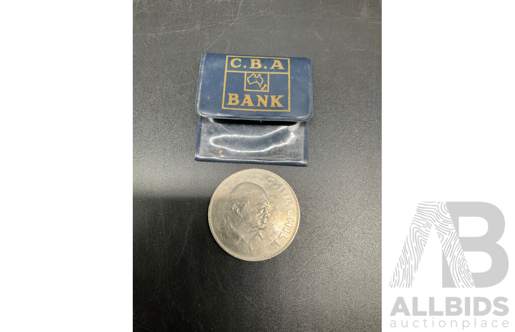 Australian and UK Coins and Note, Including Australian $1 Note and Coins, Australian Florin 1946, Australian Shilling Coins 1959,1961,  UK Pence 1970 and Threepence 1942 - Lot of 13